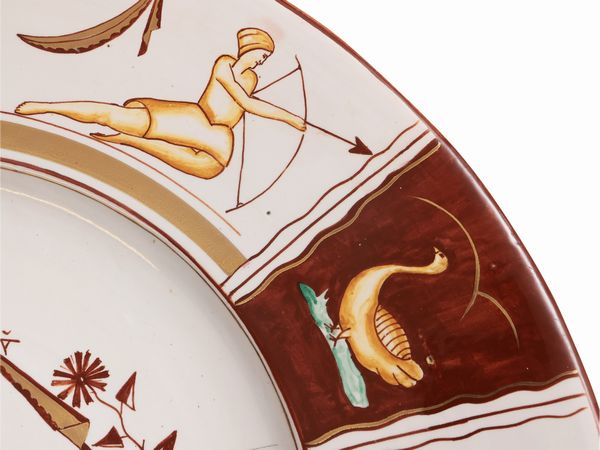 Piatto da parata in ceramica, Femminilit 1931  - Asta La casa moderna - Associazione Nazionale - Case d'Asta italiane