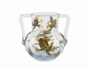 Émile Gallé - Vaso in vetro soffiato trasparente, 1900 circa