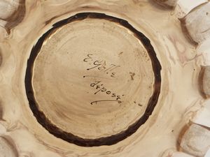 Émile Gallé : Piccolo vaso in vetro soffiato color ambra, 1890 circa  - Asta La casa moderna - Associazione Nazionale - Case d'Asta italiane