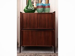 Luis Felipe Usabal y Fernandez<br>Hirozi Fukuoh - Credenza doppia Archimede in legni esotici