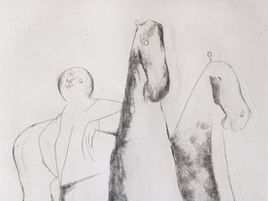 Marino Marini : Uomo e cavalli  - Asta La casa moderna - Associazione Nazionale - Case d'Asta italiane