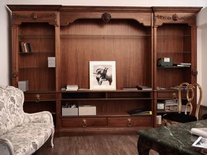 Grande libreria a giorno in satinwood  - Asta La casa moderna - Associazione Nazionale - Case d'Asta italiane