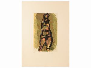 Ennio Morlotti : Nudo e Fiori  - Asta La casa moderna - Associazione Nazionale - Case d'Asta italiane