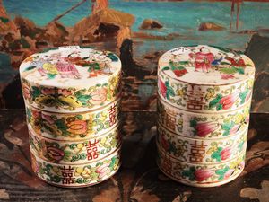 Coppia di scatole portavivande in porcellana  - Asta La casa moderna - Associazione Nazionale - Case d'Asta italiane