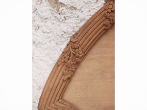 Testiera per letto in legno grezzo  - Asta La casa moderna - Associazione Nazionale - Case d'Asta italiane