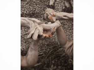 Coppia di mori in legno intagliato e laccato bianco  - Asta La casa moderna - Associazione Nazionale - Case d'Asta italiane