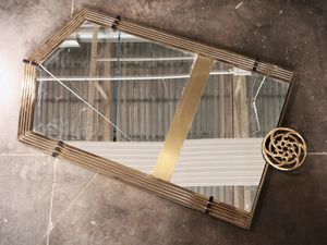 Specchiera con cornice in ottone  - Asta La casa moderna - Associazione Nazionale - Case d'Asta italiane