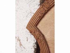 Testiera per letto in legno grezzo  - Asta La casa moderna - Associazione Nazionale - Case d'Asta italiane