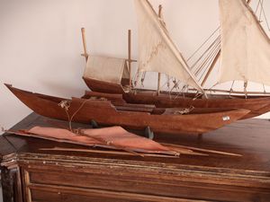 Due modellini di barche da pesca  - Asta La casa moderna - Associazione Nazionale - Case d'Asta italiane