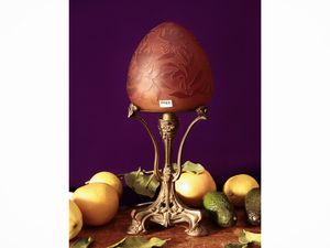 Émile Gallé - Lampada in vetro doppio a cammeo