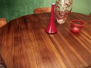 Tavolo da pranzo TPA 18 in legni esotici, 1960  - Asta La casa moderna - Associazione Nazionale - Case d'Asta italiane