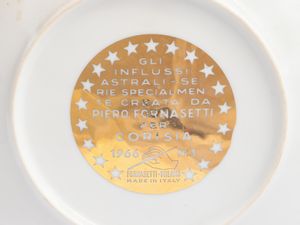 Piero Fornasetti : Gli influssi astrali, Serie speciale per Corisia, 1966 e seguenti  - Asta La casa moderna - Associazione Nazionale - Case d'Asta italiane
