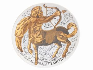 Piero Fornasetti : Gli influssi astrali, Serie speciale per Corisia, 1966 e seguenti  - Asta La casa moderna - Associazione Nazionale - Case d'Asta italiane