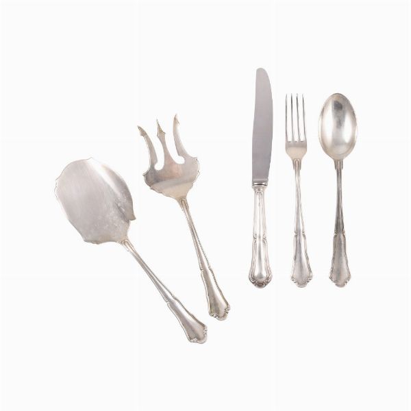 SERVIZIO DI POSATE DA DODICI  - Asta Gioielli importanti e argenti  - Associazione Nazionale - Case d'Asta italiane