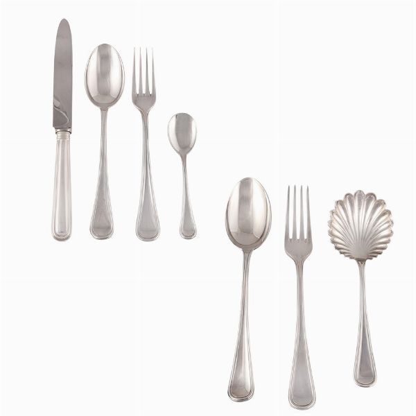 SERVIZIO DI POSATE DA DODICI  - Asta Gioielli importanti e argenti  - Associazione Nazionale - Case d'Asta italiane