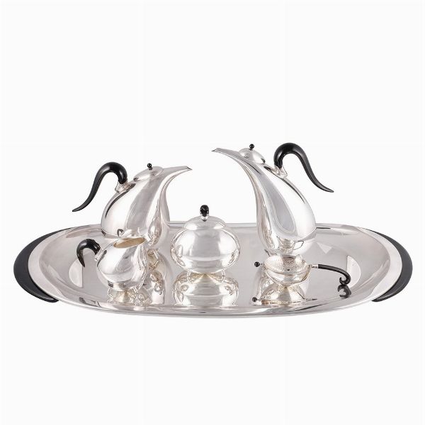 SERVIZIO DA T E CAFF, POMELLATO, LAURA HANDLER  - Asta Gioielli importanti e argenti  - Associazione Nazionale - Case d'Asta italiane