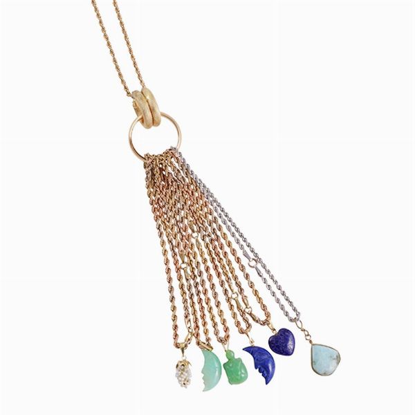 COLLANA CON PENDENTI  - Asta Gioielli importanti e argenti  - Associazione Nazionale - Case d'Asta italiane