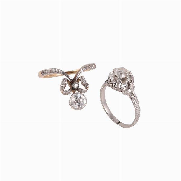 DUE ANELLI  - Asta Gioielli importanti e argenti  - Associazione Nazionale - Case d'Asta italiane