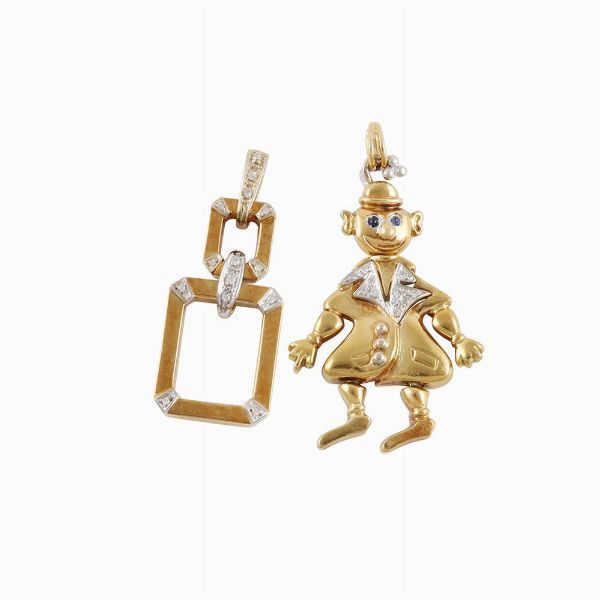 DUE PENDENTI  - Asta Gioielli importanti e argenti  - Associazione Nazionale - Case d'Asta italiane