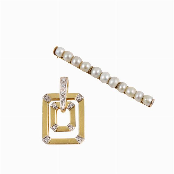 SPILLA E PENDENTE  - Asta Gioielli importanti e argenti  - Associazione Nazionale - Case d'Asta italiane