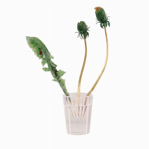 SCULTURA, GENNADY PYLIN Dente di leone  - Asta Gioielli importanti e argenti  - Associazione Nazionale - Case d'Asta italiane