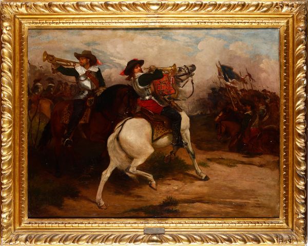 Anonimo del XIX secolo Scontro di cavalleria  - Asta Dipinti del XIX-XX Secolo - Associazione Nazionale - Case d'Asta italiane