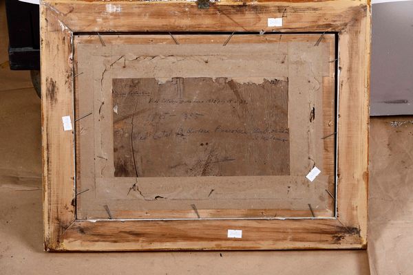 Costantino Prinetti : Paesaggio con figure  - Asta Dipinti del XIX-XX Secolo - Associazione Nazionale - Case d'Asta italiane