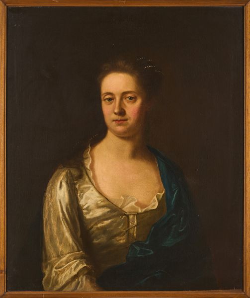 Scuola inglese del XVIII secolo Ritratto di dama con drappo blu  - Asta Dipinti del XIX-XX Secolo - Associazione Nazionale - Case d'Asta italiane