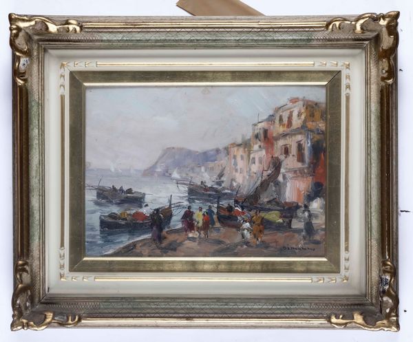 Francesco Di Marino (1892-1954) Veduta costiera  - Asta Dipinti del XIX-XX Secolo - Associazione Nazionale - Case d'Asta italiane