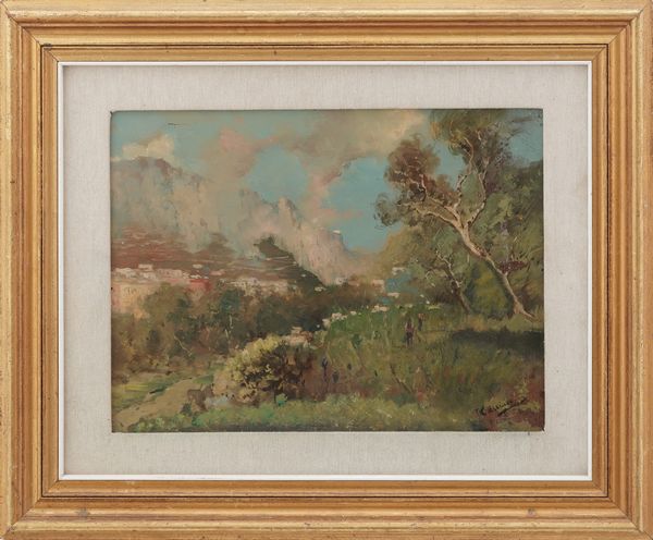 Guido Casciaro : Paesaggio montano  - Asta Dipinti del XIX-XX Secolo - Associazione Nazionale - Case d'Asta italiane