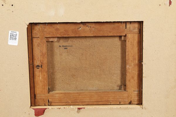 Firmato al retro R. Giannetti 1918 Scena pompeiana  - Asta Dipinti del XIX-XX Secolo - Associazione Nazionale - Case d'Asta italiane