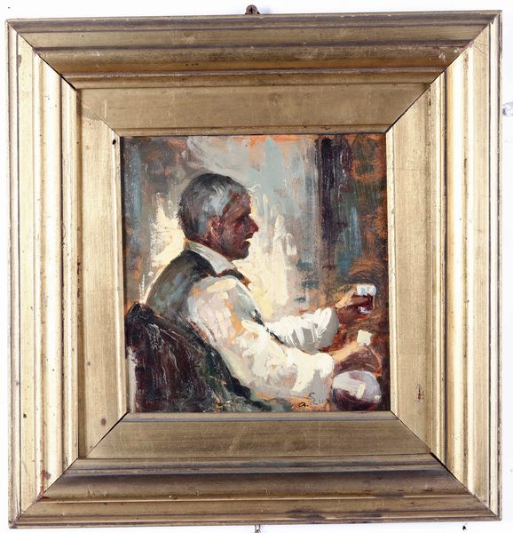 Alessandro Lupo : Bevitore  - Asta Dipinti del XIX-XX Secolo - Associazione Nazionale - Case d'Asta italiane