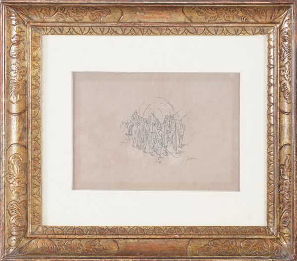 Litografia su carta Scena militare  - Asta Dipinti del XIX-XX Secolo - Associazione Nazionale - Case d'Asta italiane