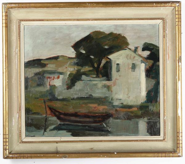 Libero Verzetti : Coppia di paesaggi  - Asta Dipinti del XIX-XX Secolo - Associazione Nazionale - Case d'Asta italiane