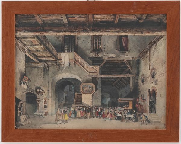 Carlo Ferrario : Scenografia riferita a La forza del Destino, scena II, da Verdi  - Asta Dipinti del XIX-XX Secolo - Associazione Nazionale - Case d'Asta italiane