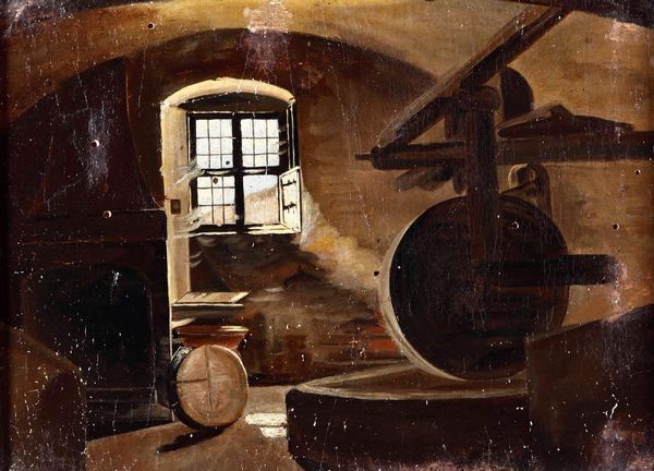 Scuola italiana, XIX secolo Interno di mulino  - Asta Dipinti del XIX-XX Secolo - Associazione Nazionale - Case d'Asta italiane