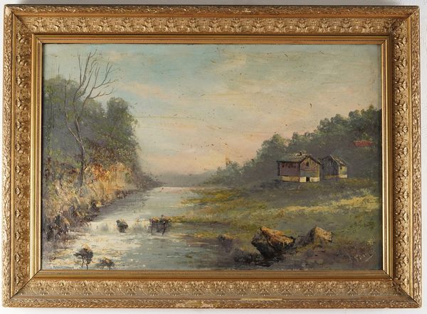 G. Daniele Paesaggi fluviali  - Asta Dipinti del XIX-XX Secolo - Associazione Nazionale - Case d'Asta italiane