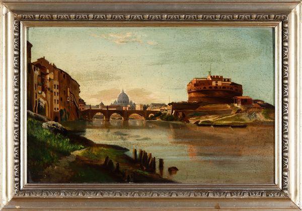 Anonimo del XIX-XX secolo Castel Sant'Angelo dal Tevere  - Asta Dipinti del XIX-XX Secolo - Associazione Nazionale - Case d'Asta italiane