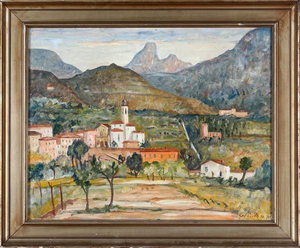 Giacomo Picollo : Paese lombardo  - Asta Dipinti del XIX-XX Secolo - Associazione Nazionale - Case d'Asta italiane
