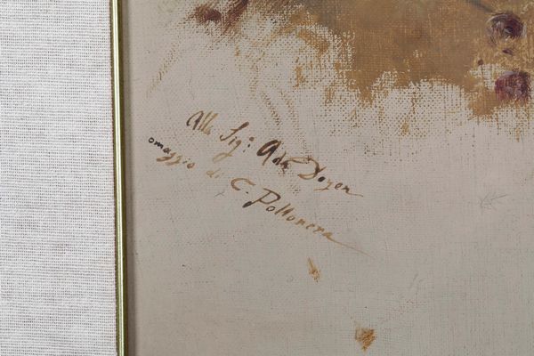 Carlo Pollonera : Ritratto di donna  - Asta Dipinti del XIX-XX Secolo - Associazione Nazionale - Case d'Asta italiane