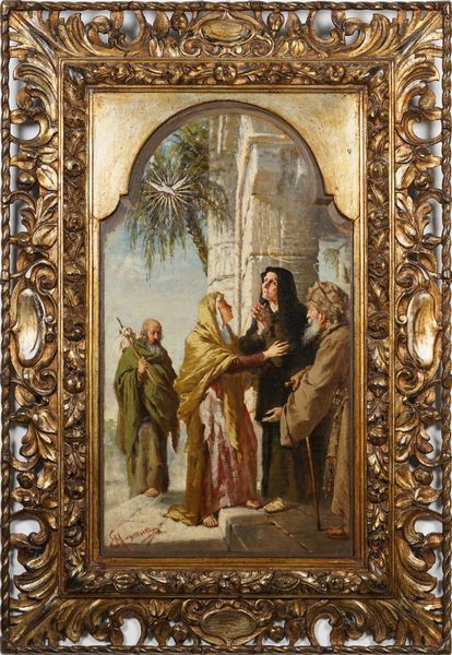 Emilio Magistretti : Scena religiosa  - Asta Dipinti del XIX-XX Secolo - Associazione Nazionale - Case d'Asta italiane