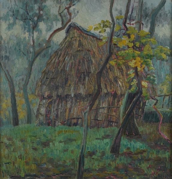 Mimina Ghersi : Capanno  - Asta Dipinti del XIX-XX Secolo - Associazione Nazionale - Case d'Asta italiane