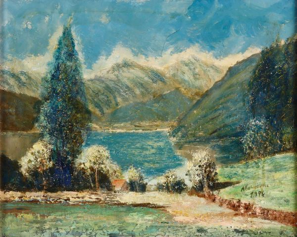 A. Bolognese Scorcio costiero  - Asta Dipinti del XIX-XX Secolo - Associazione Nazionale - Case d'Asta italiane