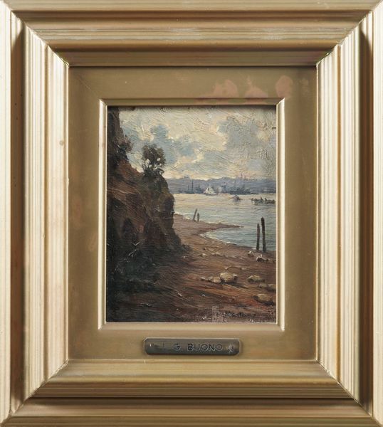 Leon Giuseppe Buono : Paesaggio  - Asta Dipinti del XIX-XX Secolo - Associazione Nazionale - Case d'Asta italiane