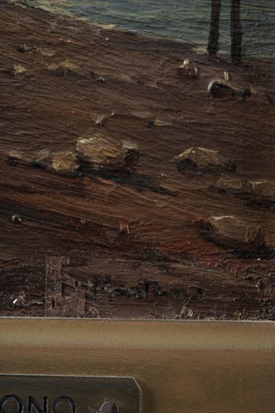 Leon Giuseppe Buono : Paesaggio  - Asta Dipinti del XIX-XX Secolo - Associazione Nazionale - Case d'Asta italiane