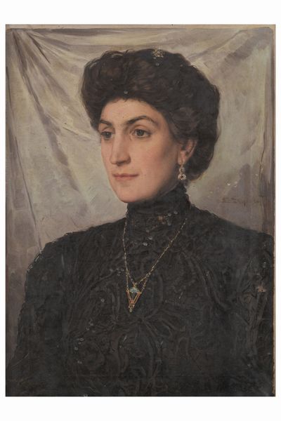 Pittore del XIX secolo Ritratto femminile  - Asta Dipinti del XIX-XX Secolo - Associazione Nazionale - Case d'Asta italiane