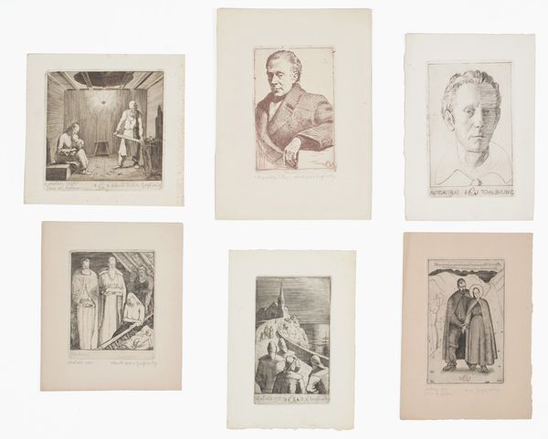 ALBERTO HELIOS GAGLIARDO : Sei incisioni di soggetto diverso  - Asta Dipinti del XIX-XX Secolo - Associazione Nazionale - Case d'Asta italiane