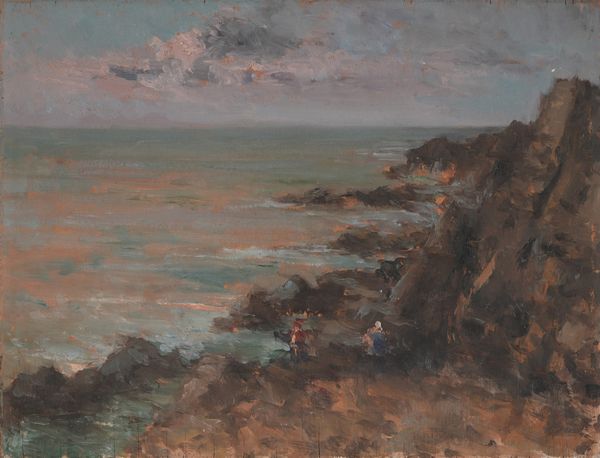 MARIO BORGIOTTI : Scogliera a Nervi  - Asta Dipinti del XIX-XX Secolo - Associazione Nazionale - Case d'Asta italiane