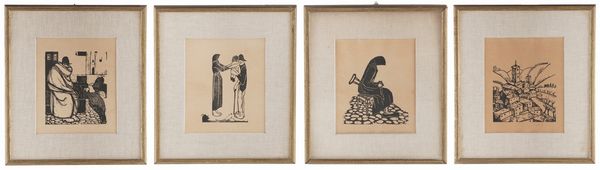 Lorenzo Viani : L�offerta e altri soggetti 1910/15  - Asta Dipinti del XIX-XX Secolo - Associazione Nazionale - Case d'Asta italiane