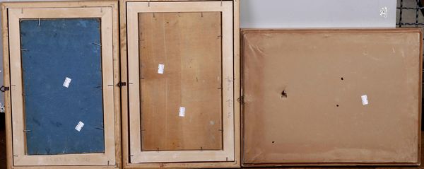 Coppia di dipinti su tavola con paesaggi fluviali  - Asta Dipinti del XIX-XX Secolo - Associazione Nazionale - Case d'Asta italiane